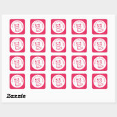 Aangepaste kleuren kitten vierkante sticker (Vel)