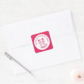 Aangepaste kleuren kitten vierkante sticker (Envelop)