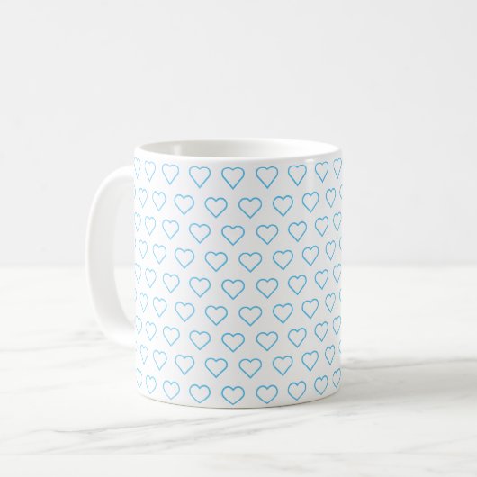 Aangepaste kleuren Koffie Mok met harten - Love Gi (Voorkant links)