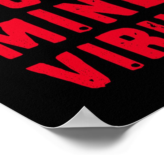 Aangepaste kleuren - Let op! - Rood Rood Rood Rood Poster (Hoek)