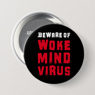 Aangepaste kleuren - Let op - van het woke-modenvi Ronde Button 7,6 Cm