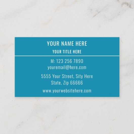 Aangepaste kleuren lettertypen Visitekaartje uw ei (Voorkant)