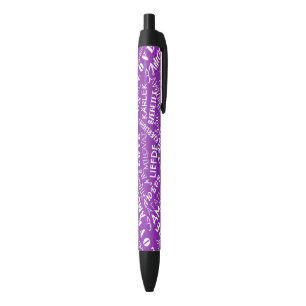 Aangepaste kleuren Liefde Tekst Multi-Language Zwarte Inkt Pen