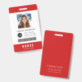Aangepaste kleuren Logo toevoegen Medische persone Badge (Voor- en achterkant)