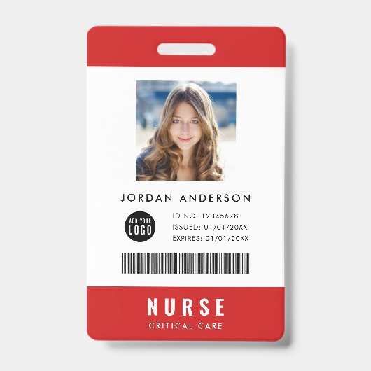 Aangepaste kleuren Logo toevoegen Medische persone Badge (Voorzijde)