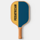 Aangepaste kleuren Marine Blauw Geel Kinderarts Pickleball Paddle (Voorkant)