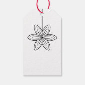 Aangepaste kleuren Merry Xmas moderne bloemen Cadeaulabel (Achterkant)