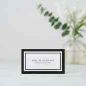 Aangepaste kleuren Modern Klassiek Wit Midden V1 Visitekaartje (Staand voorkant)