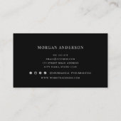 Aangepaste kleuren Modern Klassiek Wit Midden V2 Visitekaartje (Achterkant)