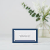 Aangepaste kleuren Modern Klassiek Wit Midden V4 Visitekaartje (Staand voorkant)