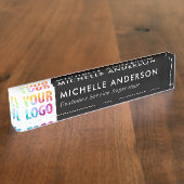 Aangepaste kleuren Modern minimalistische zakelijk Naambordje (Zijkant)