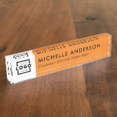 Aangepaste kleuren Modern minimalistische zakelijk Naambordje (Zijkant)