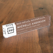 Aangepaste kleuren Modern minimalistische zakelijk Naambordje (Zijkant)