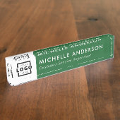 Aangepaste kleuren Modern minimalistische zakelijk Naambordje (Zijkant)