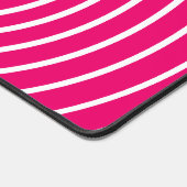 Aangepaste kleuren Modern roze ontwerp met hart Bureaumat (Hoek)