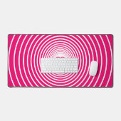 Aangepaste kleuren Modern roze ontwerp met hart Bureaumat (Keyboard & Muis)