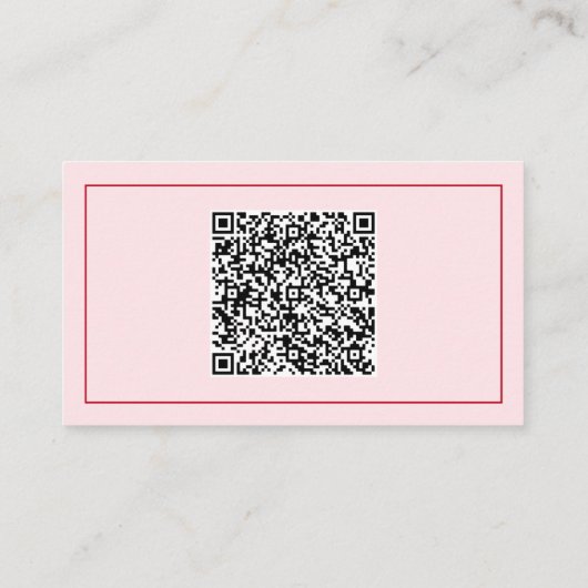 Aangepaste kleuren Modern Visitekaartje met QR-cod (Achterkant)