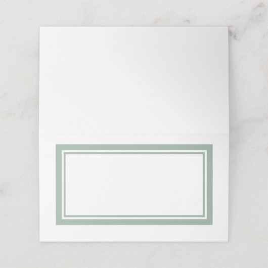 Aangepaste kleuren Moderne klassieke dubbele rande Plaatskaartje (Buitenkant ongevouwen)