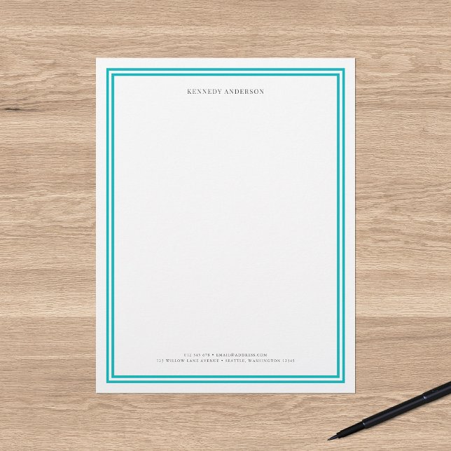 Aangepaste kleuren Moderne klassieke grenzen op ma Briefhoofd (Creator heeft geüpload)