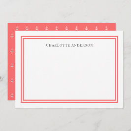 Aangepaste kleuren Moderne klassieke grenzen Witte Notitiekaartje