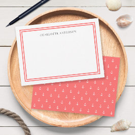 Aangepaste kleuren Moderne klassieke grenzen Witte Notitiekaartje