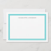 Aangepaste kleuren Moderne klassieke grenzen Witte Notitiekaartje (Voorkant)