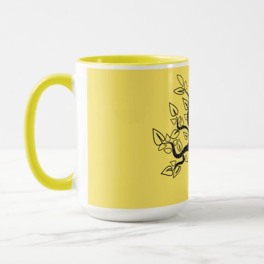 Aangepaste kleuren Mok met levensstructuur (Links)