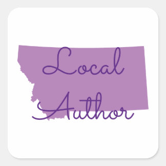 Aangepaste kleuren Montana Local Author Vierkante Sticker