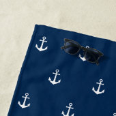 Aangepaste kleuren Nautisch anker toevoegen Strandlaken (In situ)