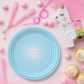 Aangepaste kleuren papieren Borden met hart Papieren Bordje (Feest)