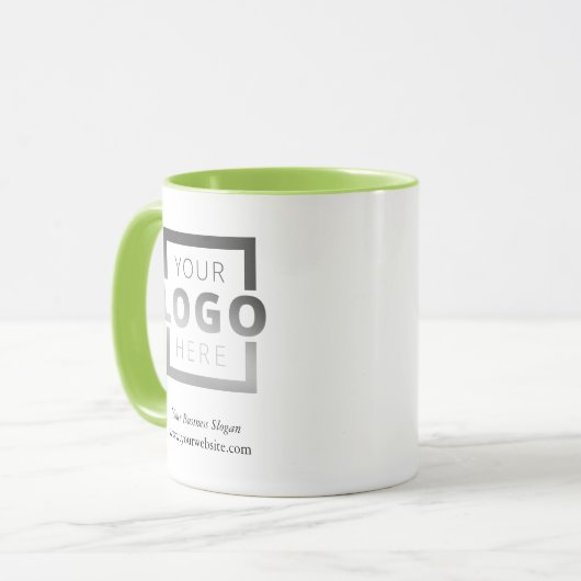 Aangepaste kleuren promotioneel voor bedrijven met mok (Voorkant links)
