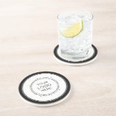 Aangepaste kleuren promotioneel voor bedrijven met zandsteen onderzetter (Zijkant)