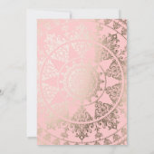 Aangepaste kleuren Quinceañera-uitnodigingen Gold  Kaart (Achterkant)