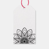 Aangepaste kleuren retro minimalistische bloemen cadeaulabel (Achterkant)