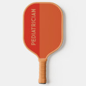 Aangepaste kleuren Retro Rode Oranje Kinderarts  Pickleball Paddle (Achterkant)