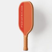 Aangepaste Kleuren Retro Rood Sinaasappel Kinderar Pickleball Paddle (Links)