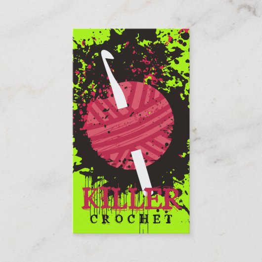 Aangepaste kleuren-rode garens explosie haakhaak visitekaartje (Voorkant)