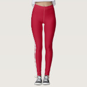 Aangepaste kleuren Rode Leggings met twee zijden w (Voorkant)