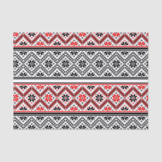 Aangepaste kleuren Rood en zwart Snowflake-feestar Tissuepapier (Voorkant)