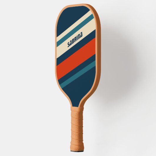 Aangepaste kleuren: rood, wit en blauw pickleball paddle (Links)