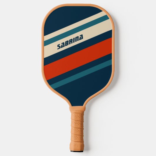 Aangepaste kleuren: rood, wit en blauw pickleball paddle (Achterkant)