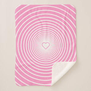 Aangepaste kleuren roze Baby Sherpa Blanket met ha Deken