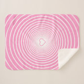 Aangepaste kleuren roze Baby Sherpa Blanket met ha Sherpa Deken (Voorkant (horizontaal))