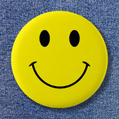 Aangepaste kleuren Schattige Retro Smile Ronde Button 5,7 Cm