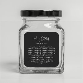 Aangepaste kleuren Script Minimalist Ingredients L Vierkante Sticker