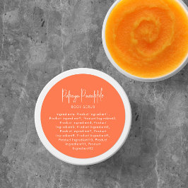 Aangepaste Kleuren Script Minimalistische Ingredië Ronde Sticker