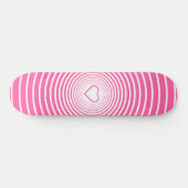 Aangepaste kleuren skateboard - Heart Love - Roze (Horizontaal)