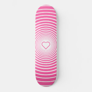 Aangepaste kleuren skateboard - Heart Love - Roze