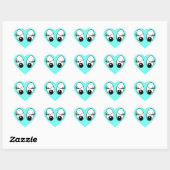 Aangepaste kleuren Sticker met Happy Eyes (Vel)
