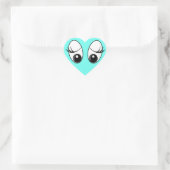 Aangepaste kleuren Sticker met Happy Eyes (Tas)